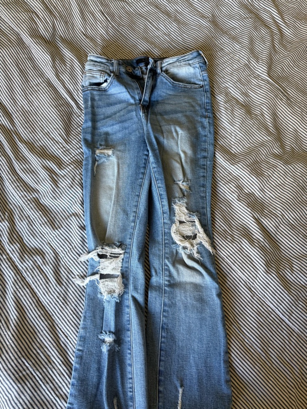 Risen High Rise Distressed Jeans
